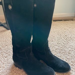 Black Suede Frye boots. Size 7 women’s